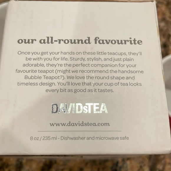 David's Tea set of 2 bubble 8 oz teacups dishwasher & micro safe - with box - Picture 5 of 7